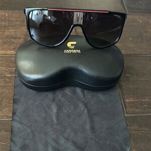 Carrera Black Sunglasses with Red Detail